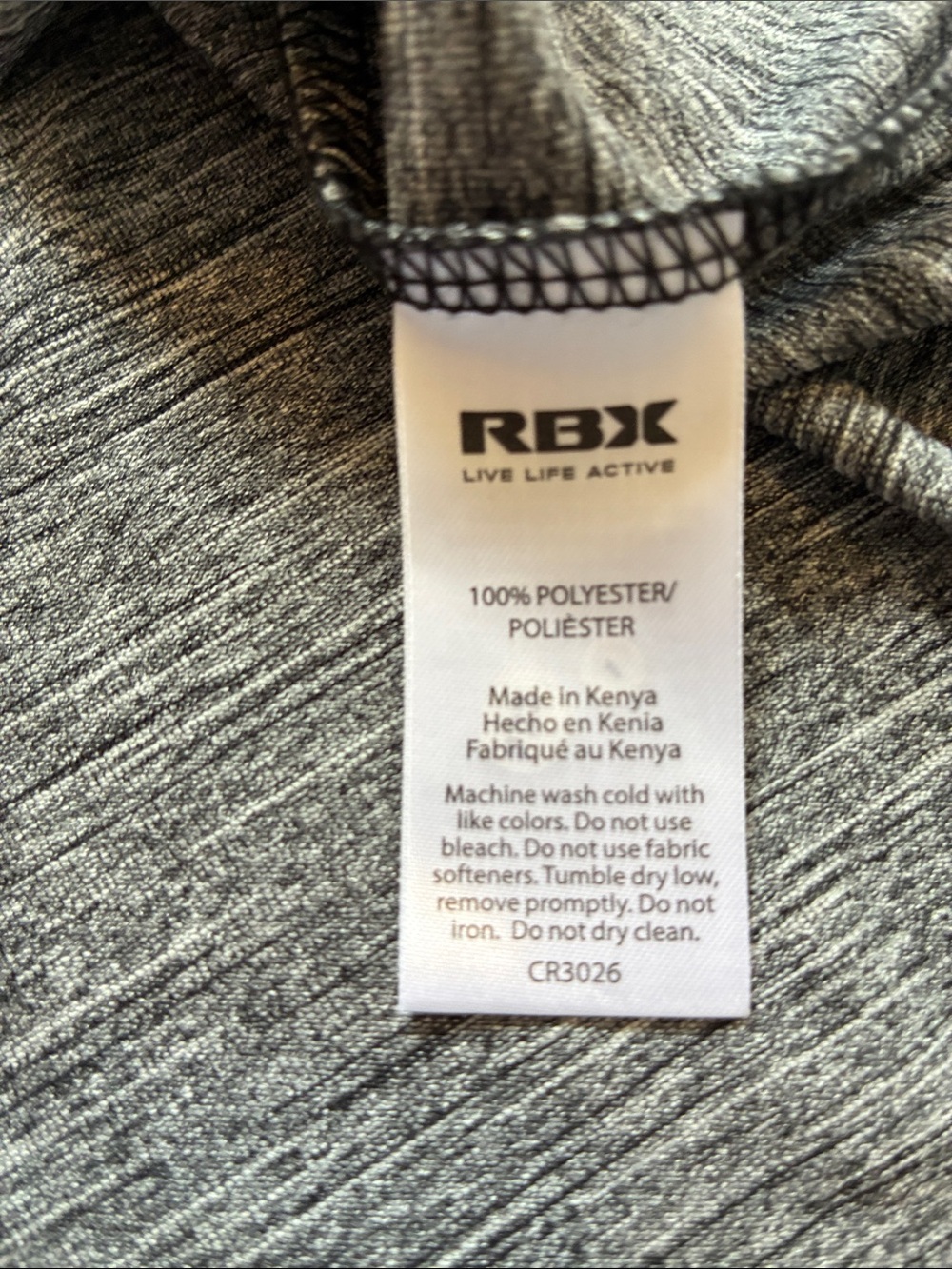 RBX Heather Gray Racerback Workout Tank w/Black Trim & Cutout Detail, sz XL, NWT - Picture 9 of 11